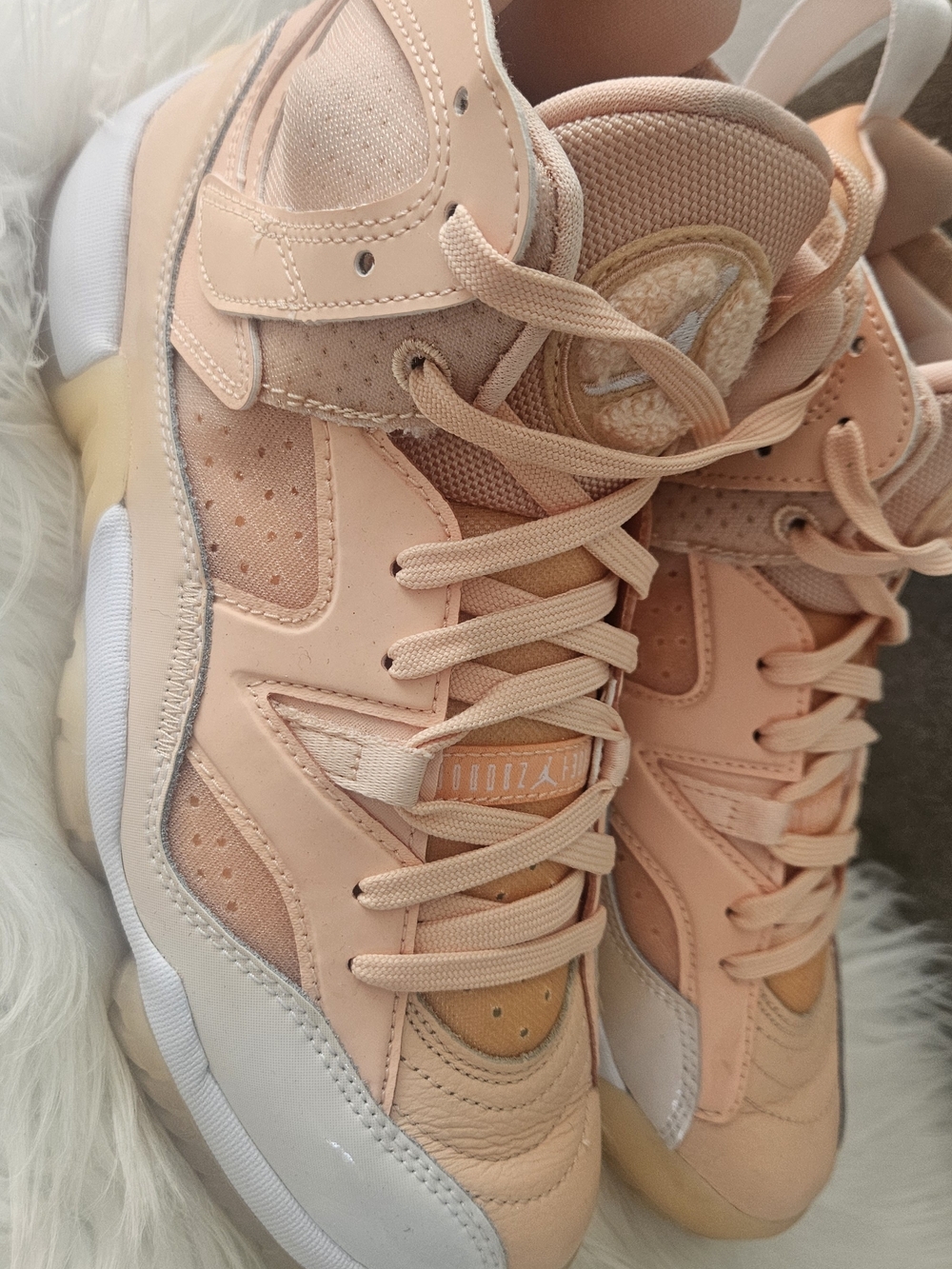 Jordan Women's Peach/White Low-Top Sneakers